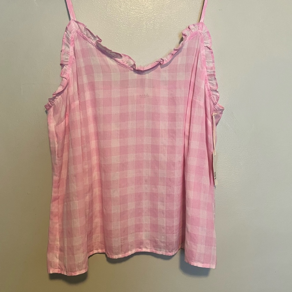 a.n.a NWT Sleeveless Checkered Top - size L